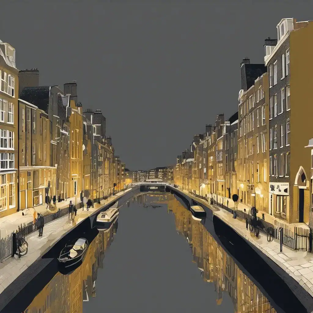 Nocturne Grey and Gold – Canal