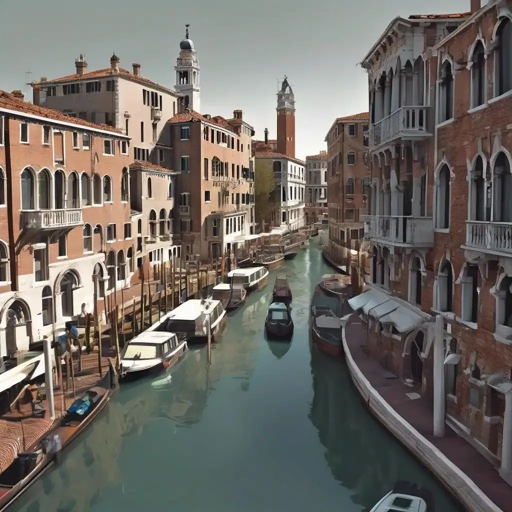 By the Canal, Venice – Marcus Stone